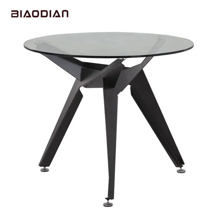  High quality China manufactory dining room 90*90cm tempered round glass top