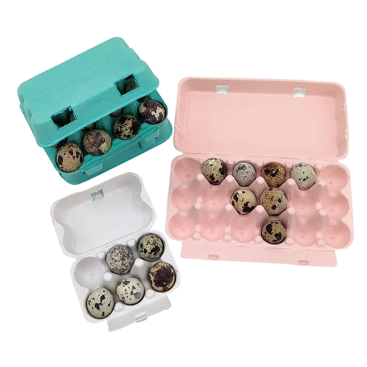 Wholesale Colored Paper Pulp Quail Egg Cartons Egg Tray - 6/10/12/18 Cells