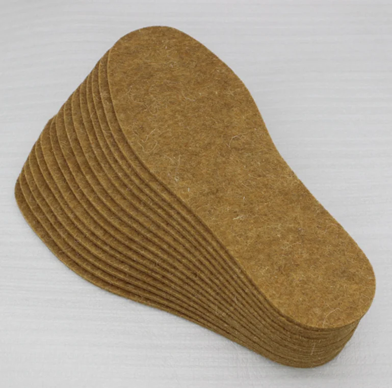 Factory directly selling high quality fiber orthopedic insole board pure wool felt shoe insole