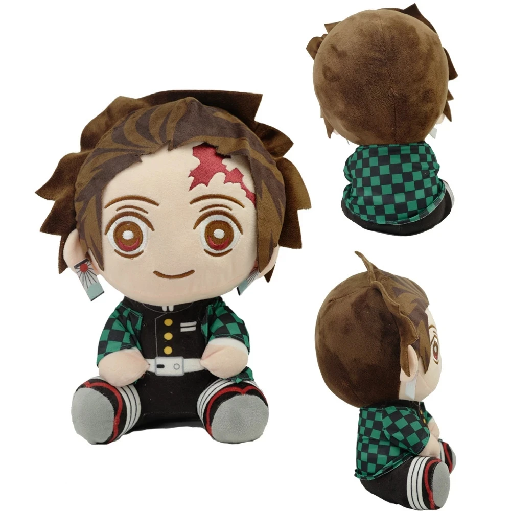 Japan Anime Demon Slayer Doll Kimetsu No Yaiba Kamado Tanjirou Nezuko Zenitsu Kyoujurou Figurine Plush Kids Toy Gift 20cm