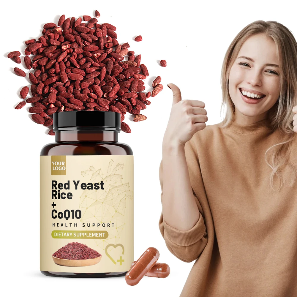 Red Yeast Rice Capsules Extra Strength Red Rice Yeast with CoQ10 Supplement