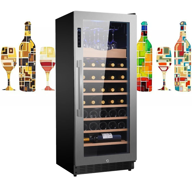 LANYI LZ-158L2 Custom 51 Bottle Compressor Fridge With Built In Single Zone Wine Fridge Coolers Domestic Wine Cellar