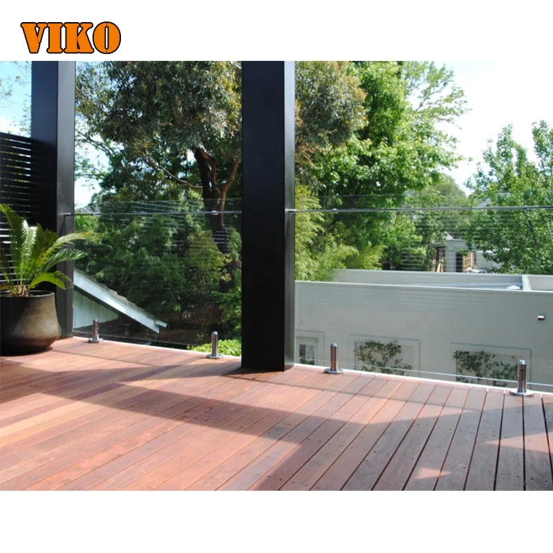VIKO Customized Free Design Spigot Glass Railing For Swimming Pool
