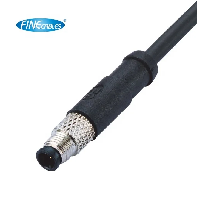 Finecables Waterproof Electrical 3 4pin Molded Cable M5 Connector