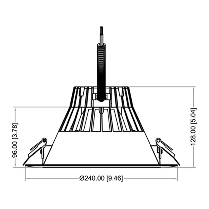 
IC rated isolated 0-10v dimmable UL approved high lumen led downlight commercial 