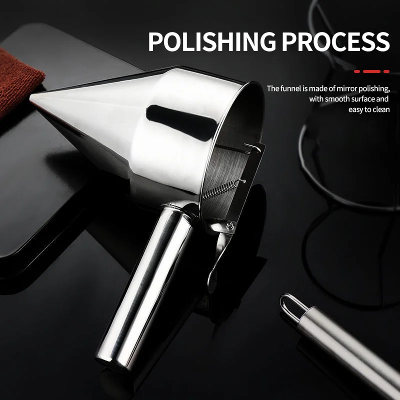 Hot Selling Baking Funnel Cake Desserts Funnel Kitchen Cooking Tools Stainless Steel Baking Funnel