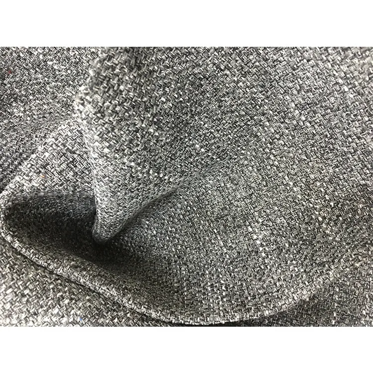 Customized Linen Style Black And White  Lace Fabrics Polyester