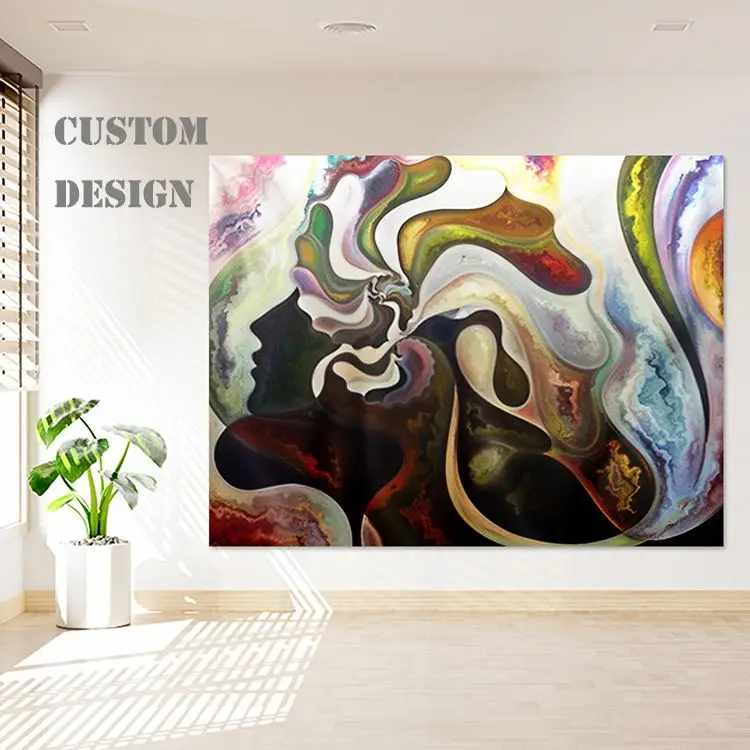 Wholesale Tapestry Kawaii Cartoon  Bedroom Custom Printed 100% Background Cloth Blanket Hanging Cloth