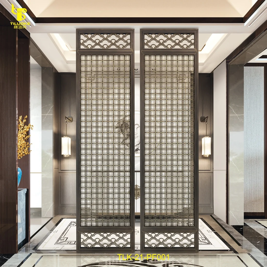 New Design Special Weaving Brass Interior Decor Partition Panels Room Divider Screen Decorative Metal Screens