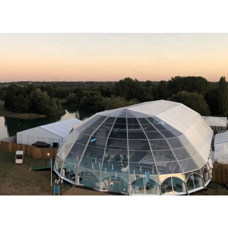 Aluminium alloy profile outdoor transparent closed festival tent waterproof marquees tent big commercial tents for 1000 people