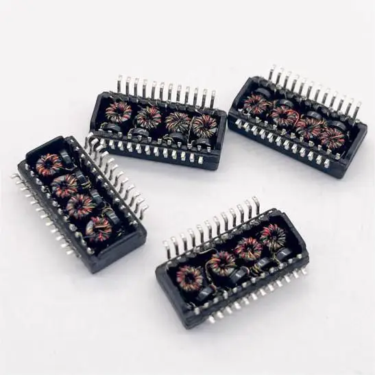 Free Sample Gigabit Network Filter Ethernet Isolation Magnetic Circuit SMD DIP Toroidal Electric LAN Transformer Module for PCBA