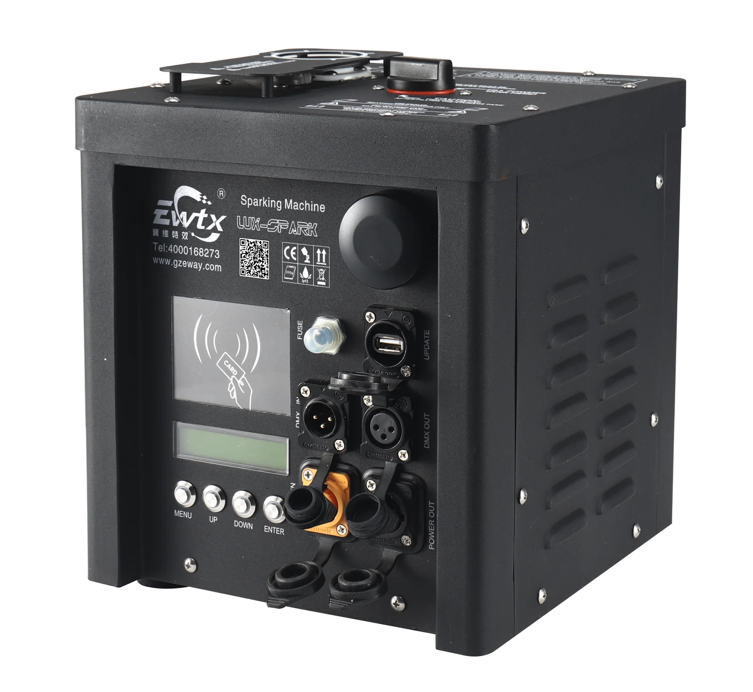 570W LUX-SPARK DMX Cold Sparking Machine Waterproof Fireworks Machine for Wedding DJ Music Lighting Audio Party Stage Effects