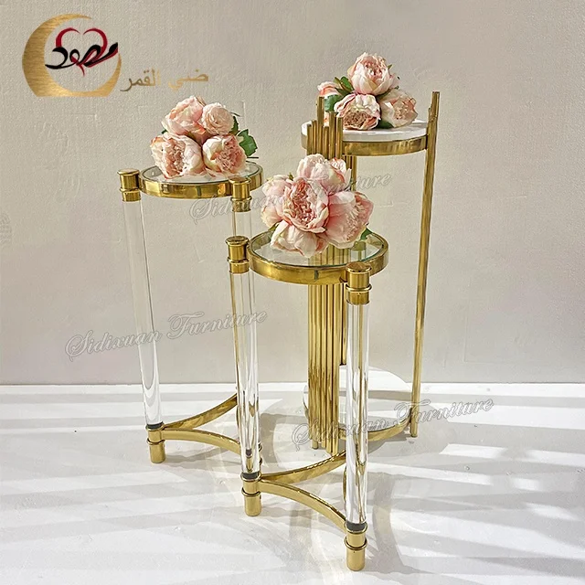 
Latest style decoration flower stand event furniture plinths display acrylic wedding 