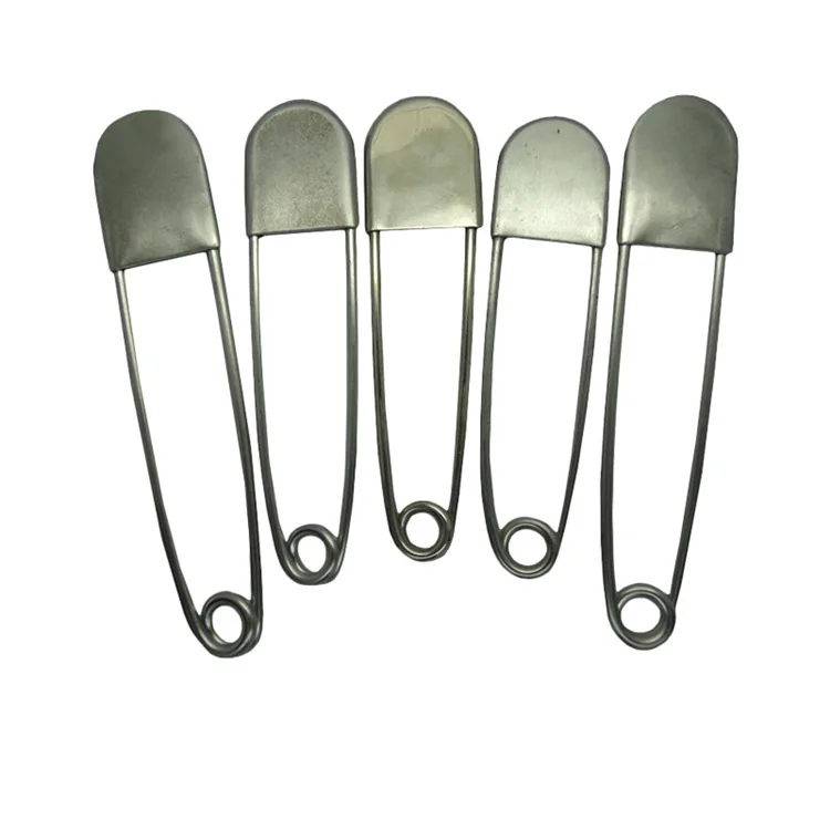 Большая цветная медная безопасная булавка для белья из нержавеющей стали с гравировкой логотипа на заказ