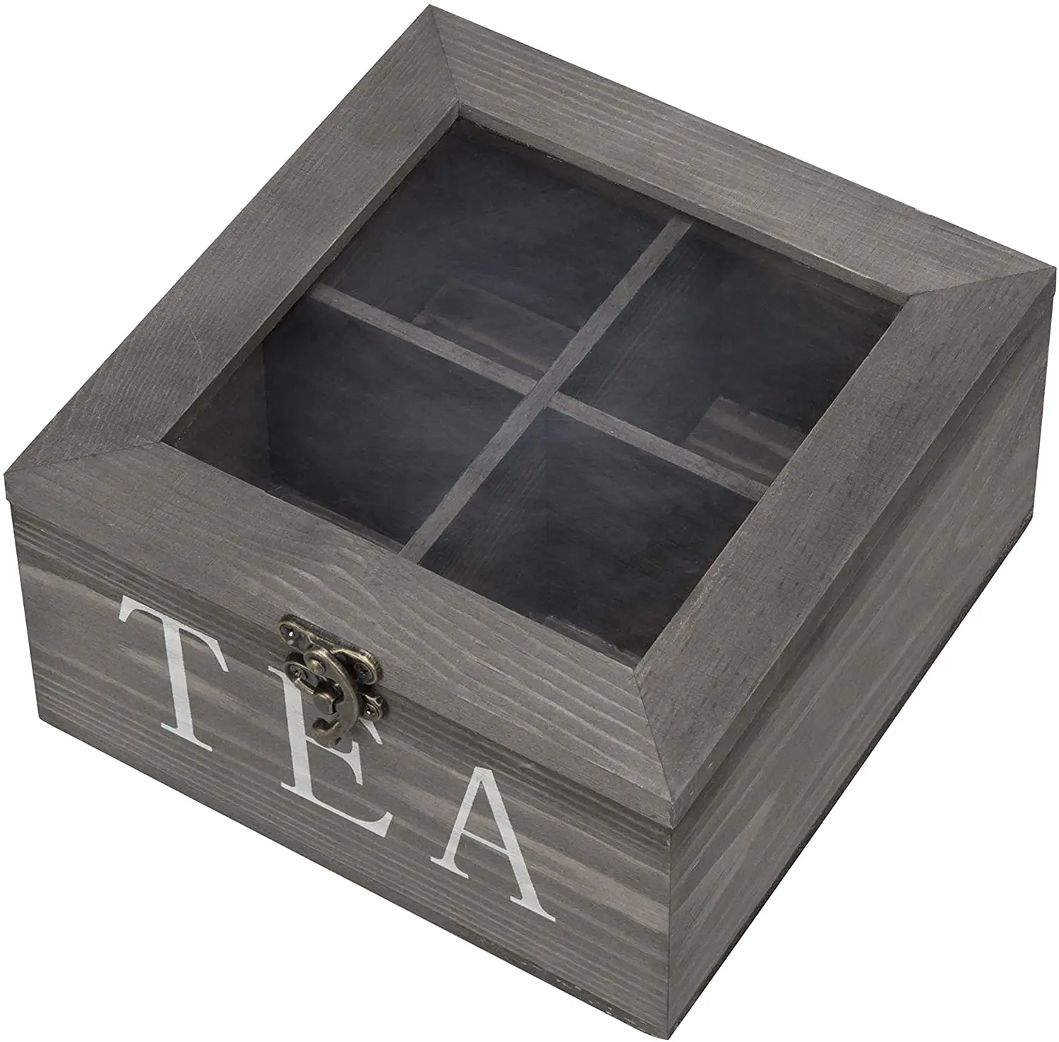 Деревянные коробки на заказ, 4 отделения, деревянные подарочные коробки, оконная крышка, деревянный ящик