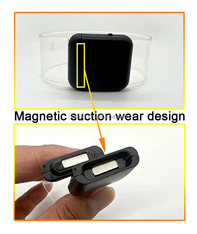 Wholesale TPU sound activated led bracelet movement magnetic can add logo led wristbands