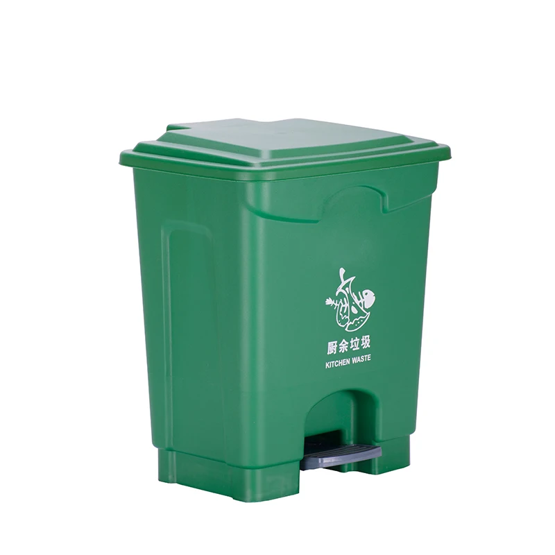 Color Yellow Trash Cans Plastic Dust bin Medical Pedal Waste