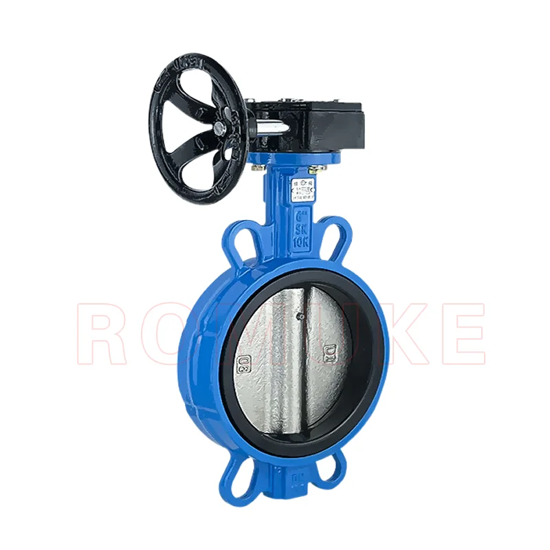 D371X-16Q Turbine Butterfly Valve Ductile Iron Worm Gear Wafer Soft Seal Butterfly Valve DN50100150200