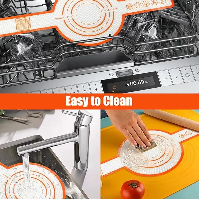 CF Silicone Baking Mat for Dutch Oven Non-stick Baking Mat With Extra Long Handles Reusable Non-Stick Silicone Bread Sling