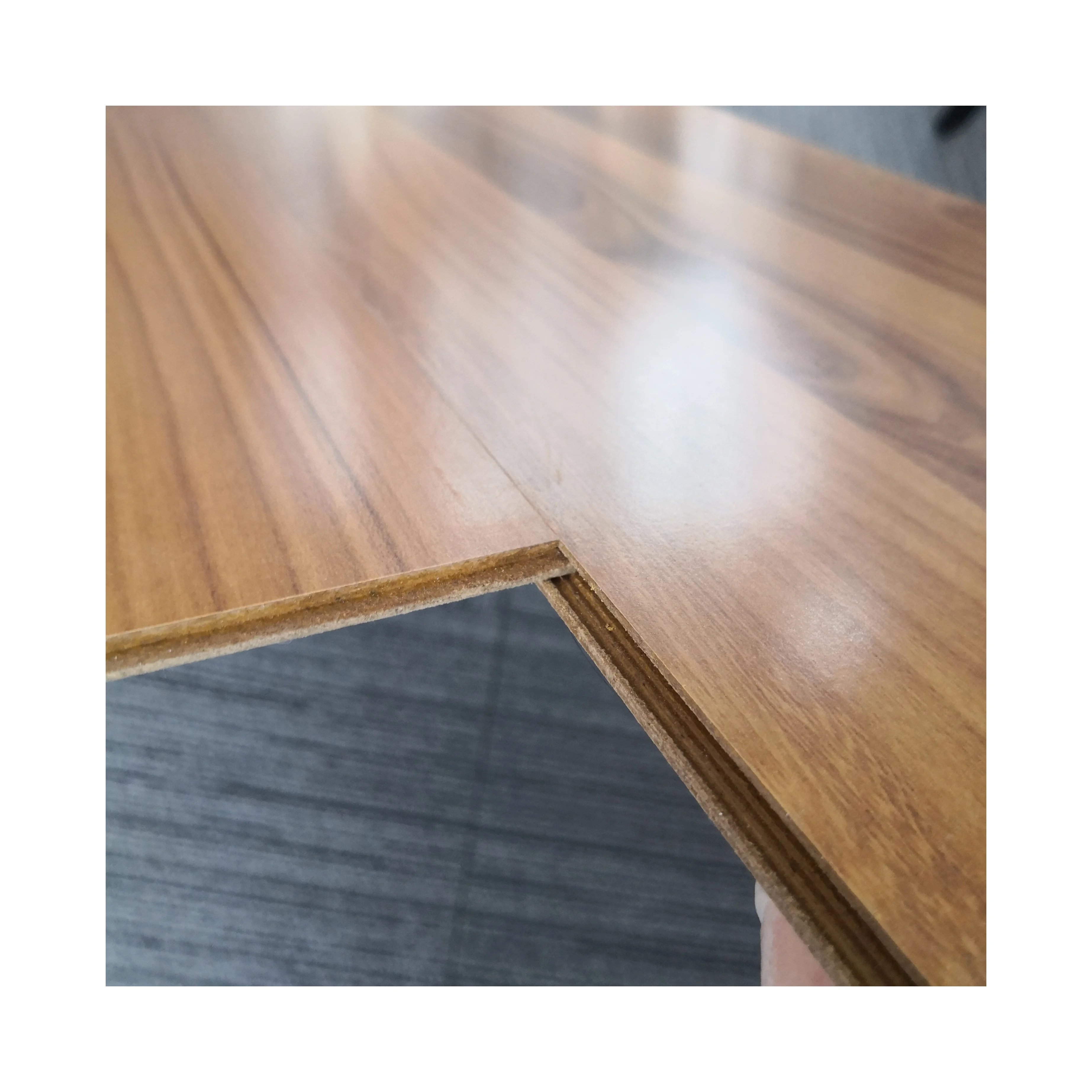 100% European Economic price black oak herringbone laminate Floor GOLDEN PINE HDF