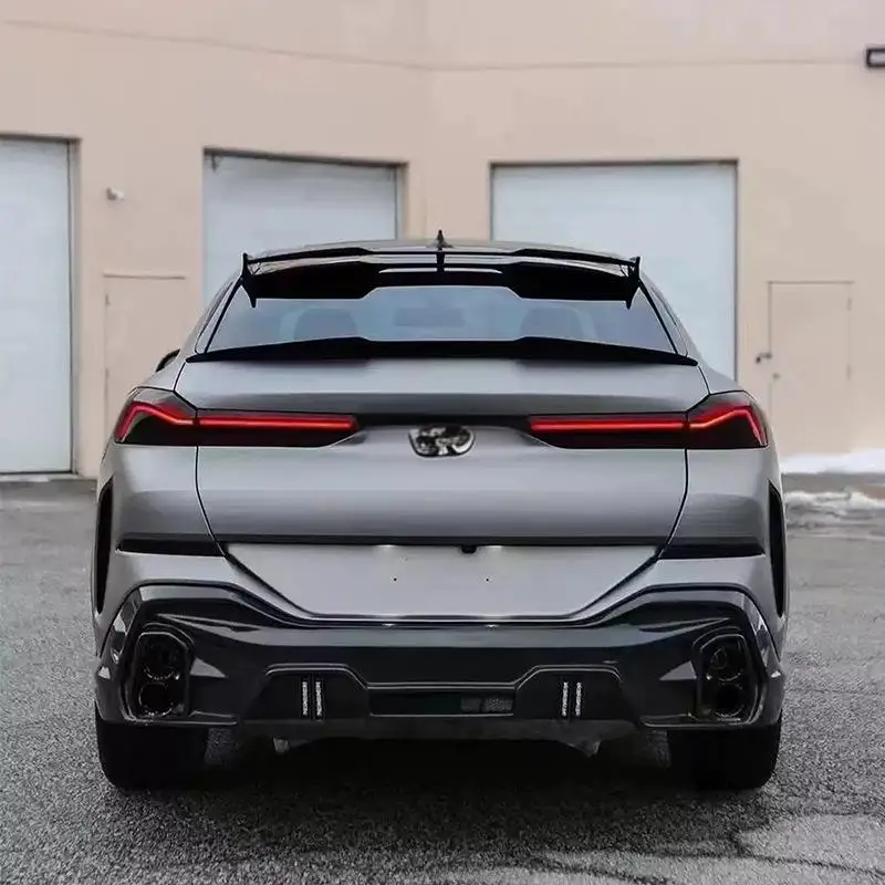 Luxury LD model rear lip carbon fiber rear scooper rear spoiler surround modified car accessories for BMW X6 G06