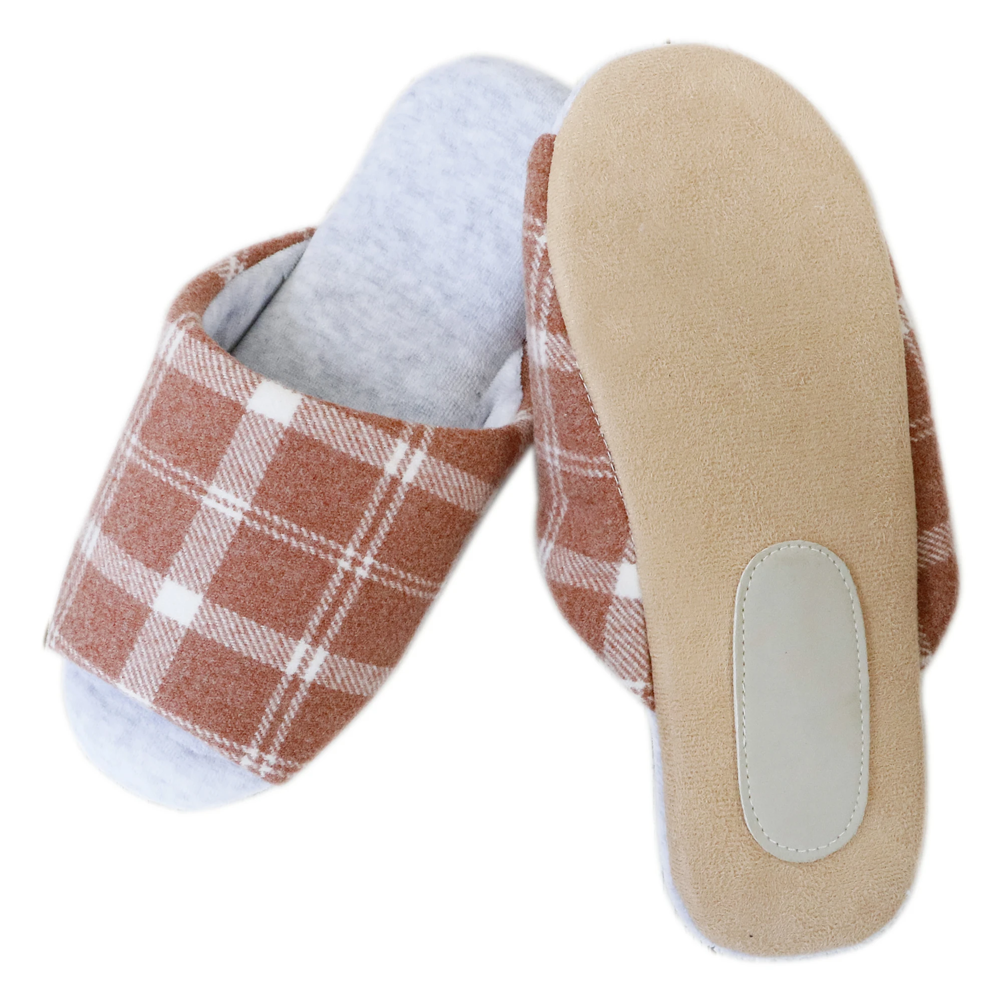 Wholesale Home Warm Wooden Floor Cotton Unisex Slippers