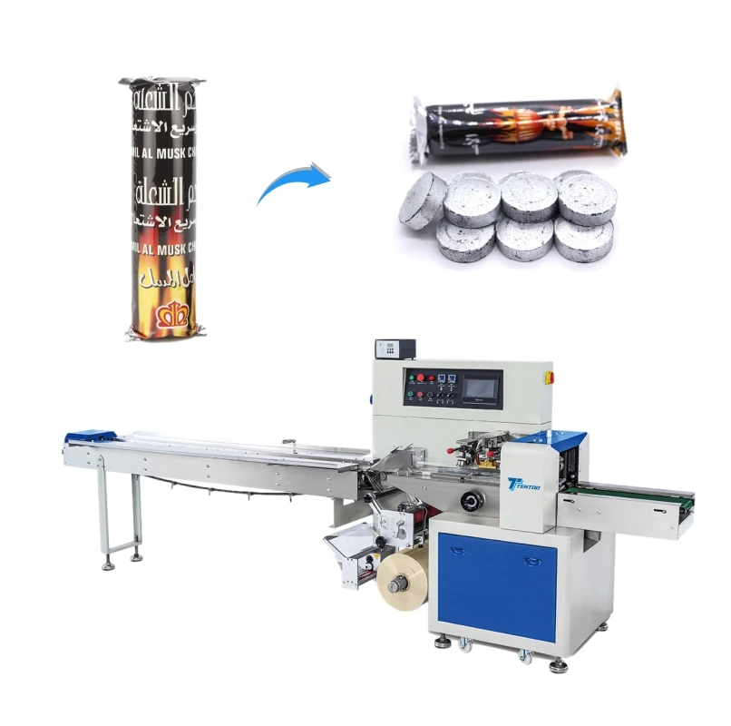 High quality automatic plastic sachet pouch shisha wood charcoal briquette pillow packing machine