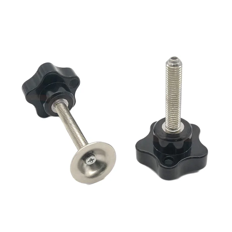 Custom Plastic Star Head Knob Thumb Screw with Washer and Screw for Handle Furniture