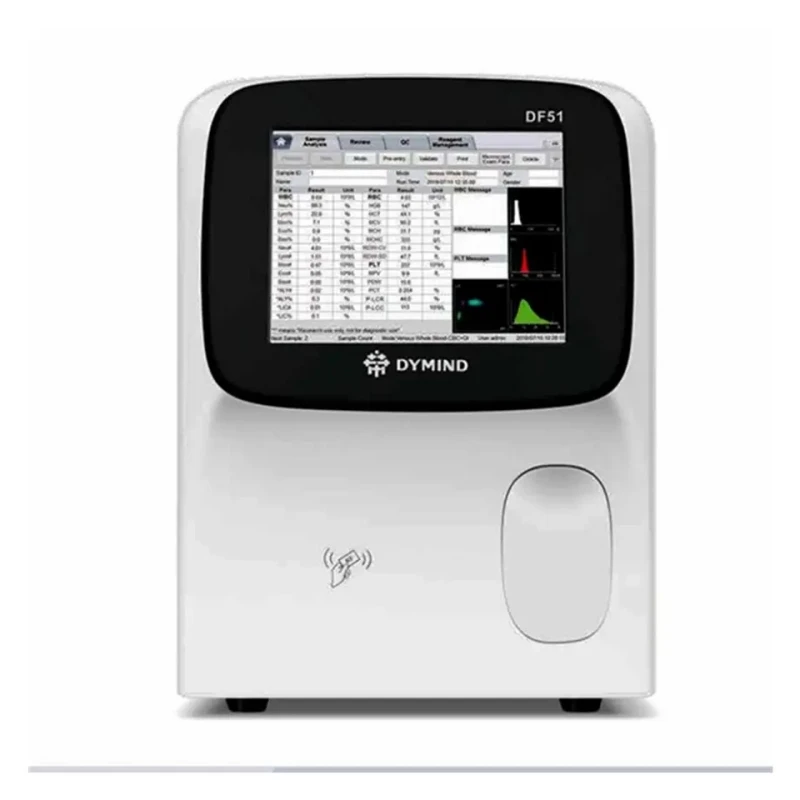 DF51 10.4 Inch Small Blood Cell Counter Dual channel 5-Part Intelligent Automated Hematology
