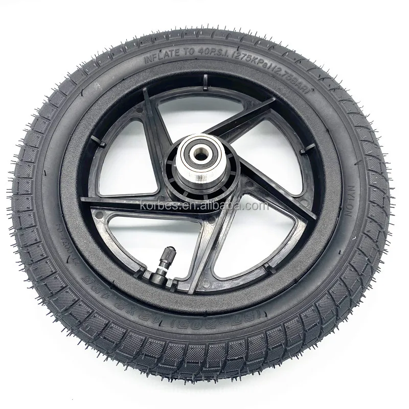 12 Inch Replacement Plastic Wheel Side-mount Kart Casters Inflatable Rubber Caster Wheel