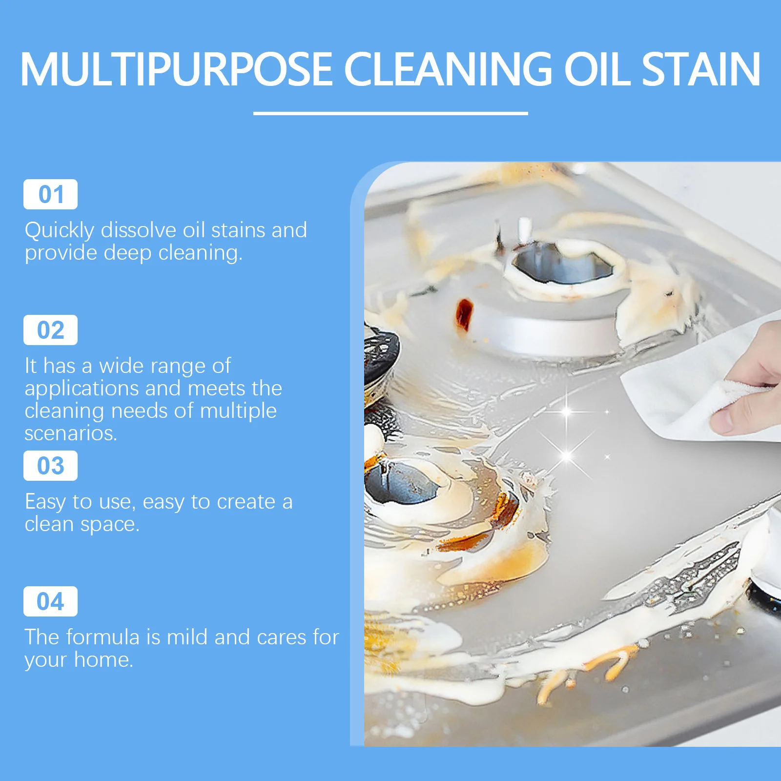 New product JAYSUING gentle formula quickly and effectively dissolves stubborn oil stains multi-purpose strong degreasing powder