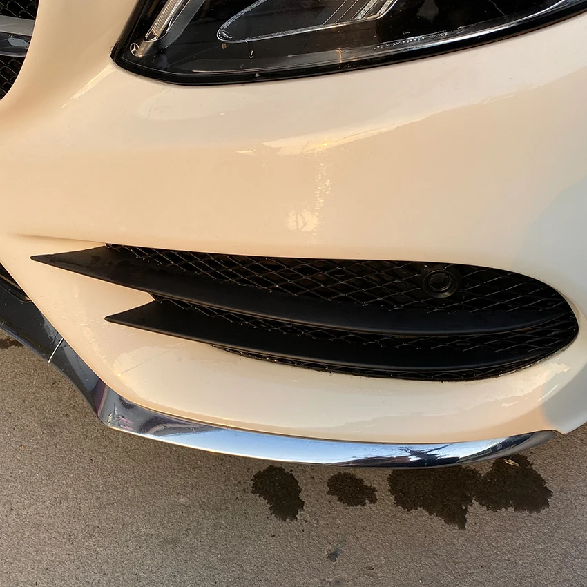 AMP-Z Front Bumper Grille ABS Material Plastic Material Front Fog Lamp Grille For Mercedes Benz C Class W205 2015-18