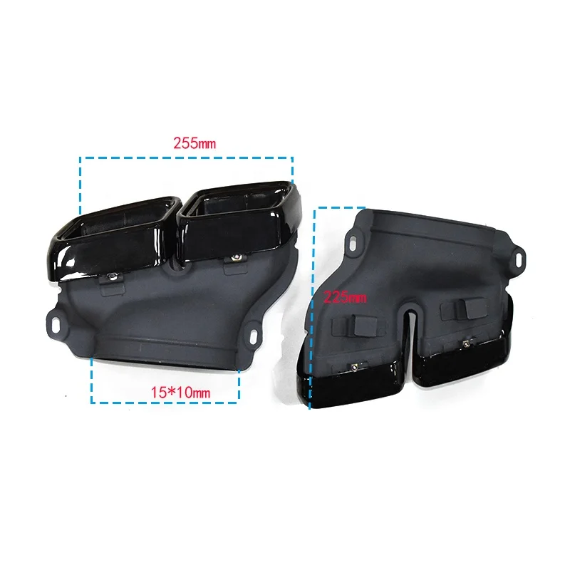 SYPES 1 Pair Black 304 Stainless Steel Exhaust Tip For Mercedes Benz W212 E200 E260 E300 E63 Muffler Tips Body Kit