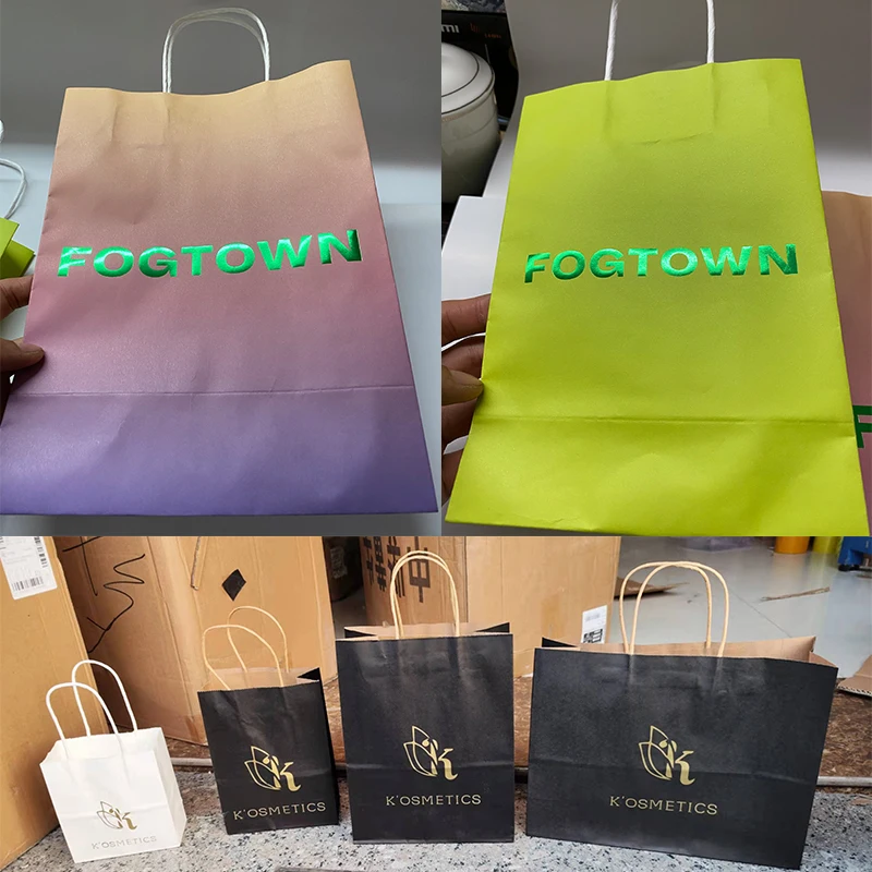 Giant Matte Euro Tote White Paper Bag Ribbon Handle Eurototes shopping luxury retail hard brown white stamping gold foil logo