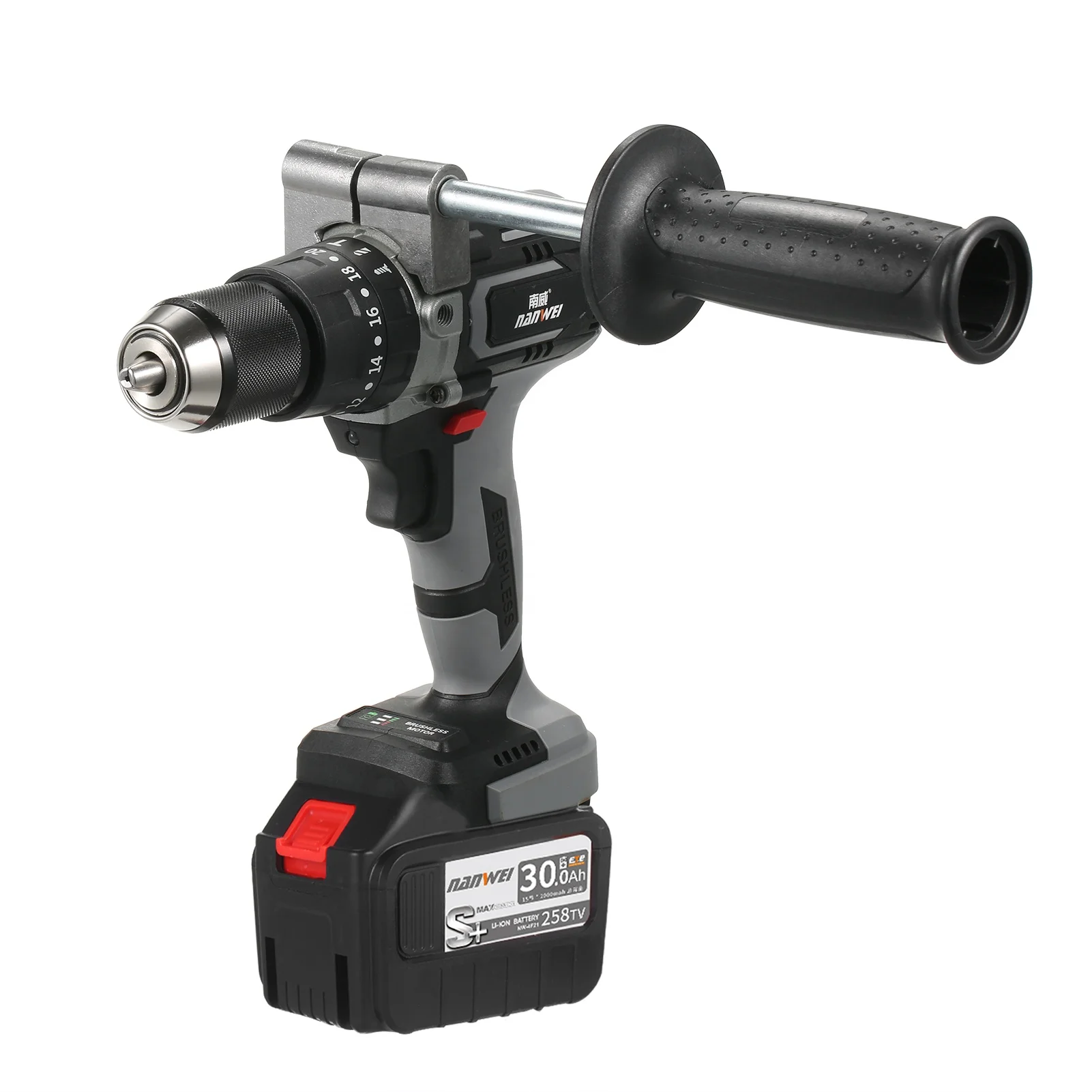 21V US plug 2pack Heavy Duty Cordless Electric Drill Dual-speed Variable Speed Control Wireless Rechargeable Hand Electric Drill