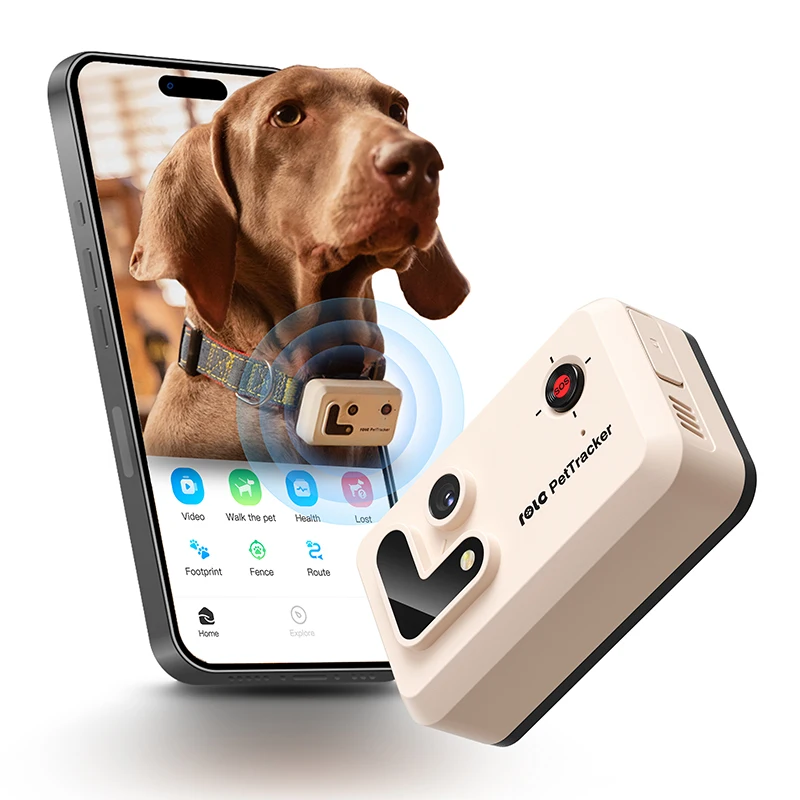 Low MOQ Pet smart Camera Tracker Advanced Multi-Functional pet  4G GPS tracker Collar Camera for Dogs pet cats live videos