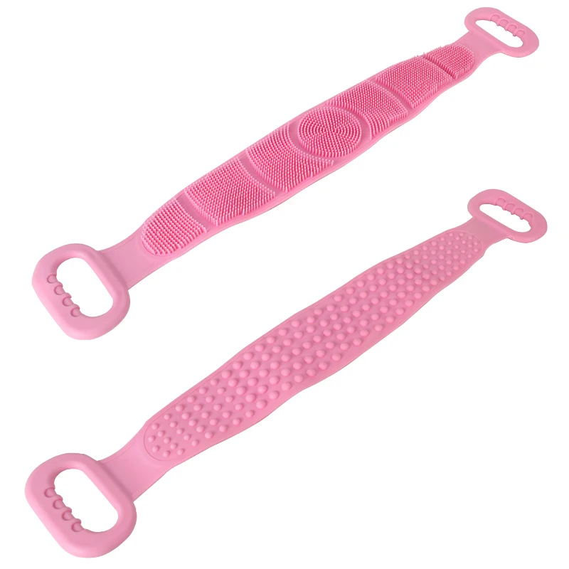 Leatchliving оптовая продажа силиконовых банное полотенце 2 двухсторонний назад отшелушивающий щетка для душа силиконовая задняя крышка-чехол