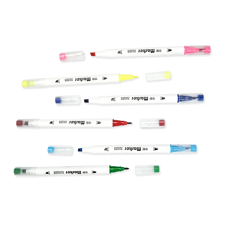 Dual Tip Multi Color Fabric Markers Permanent Textile Marker Pen