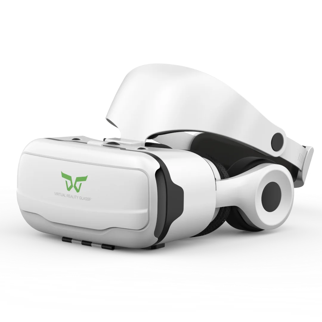 RK-G02EF 3D Virtual Reality VR Glasses For iPhone Android Mobile Phone Smartphone Headset Helmet With Lenses Controller