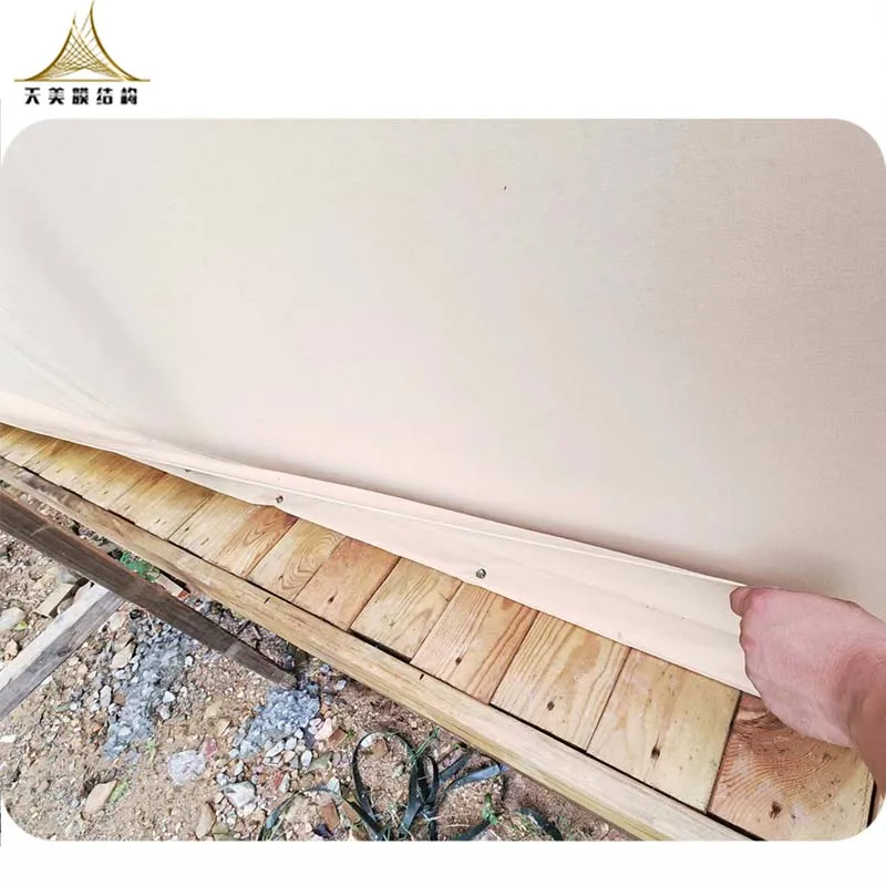 Outdoor hotel tents tourist project luxury safari tent glamping waterproof log cabin