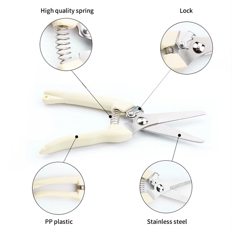 Garden Pruning Shear Stainless Steel Scissors Gardening Plant Scissor Branch Hands Pruner Trimmer Tool For Tree Flowers Trimming