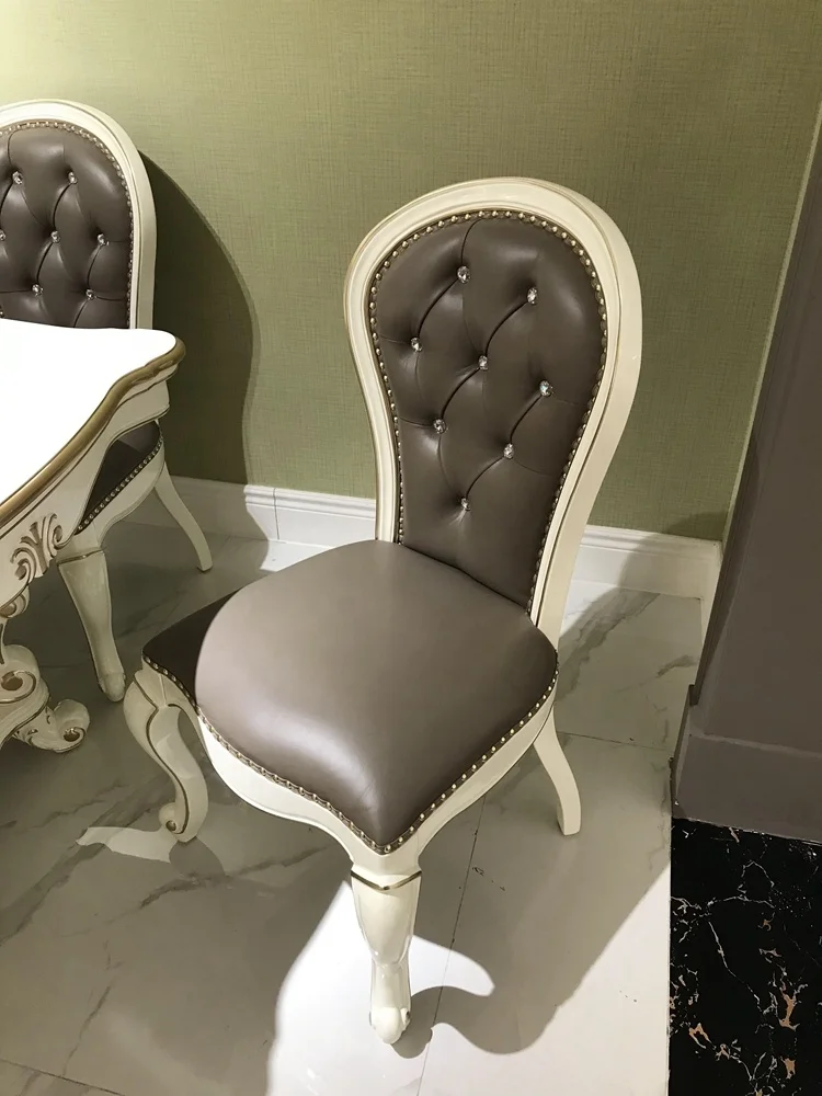 French style  home furniture leather dining chair