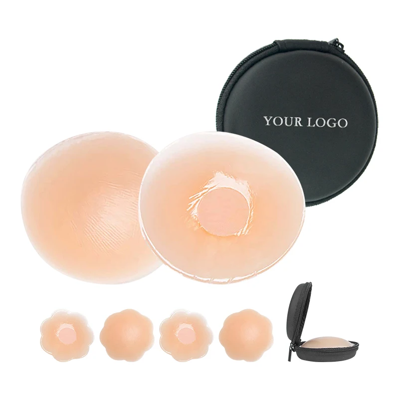 INVISFEEL Newly Launched 6.5cm Invisible Push-Up Gathering Silicone Nipple Sticker Medical Grade Thin Nipple Cover