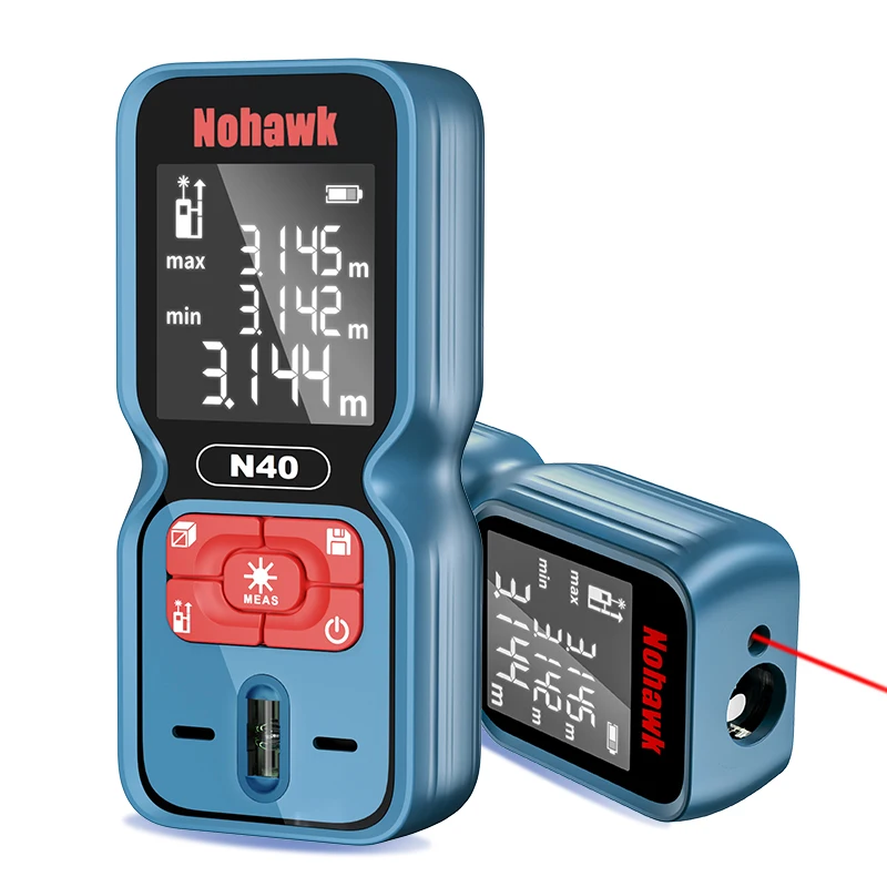 Laser Measure equipment M/in/Ft Unit Switching Backlit LCD and Pythagorean Mode,  Area and Volume Rangefinder