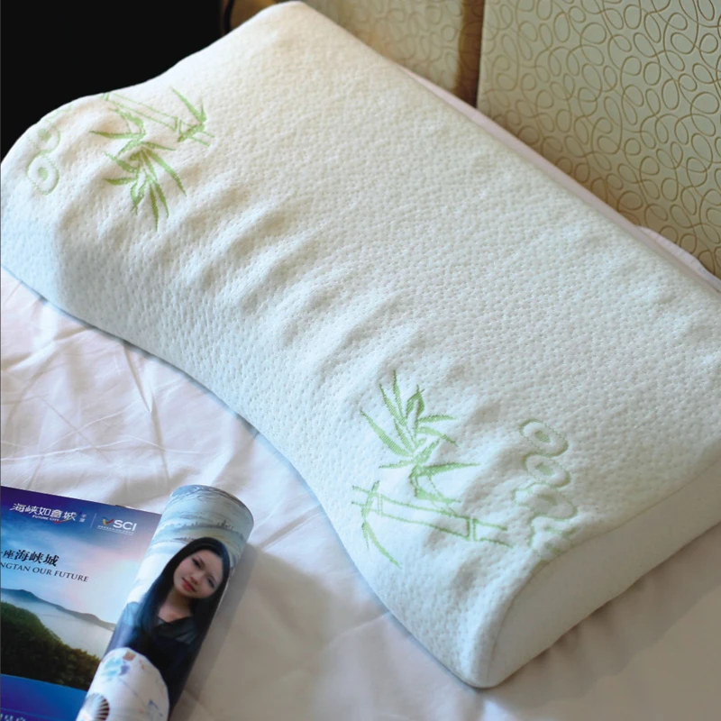 
Manufacturer OEM custom Contour back neck support Massage sleeping bamboo memory foam pillow 