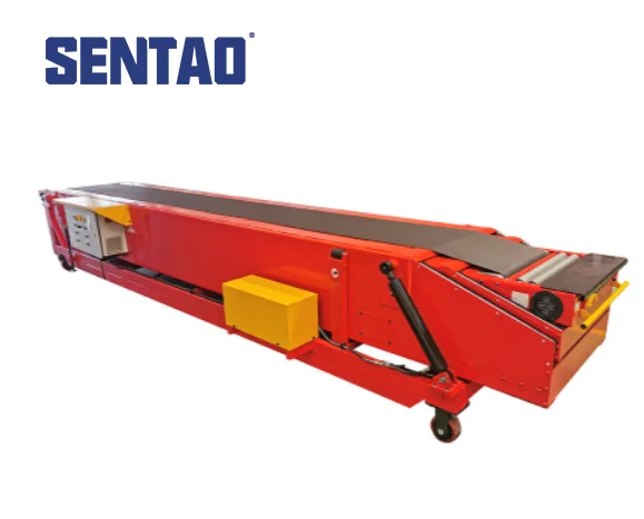 factory design Container Unloading Equipment mobile radial stacker Telescopic Belt Conveyor