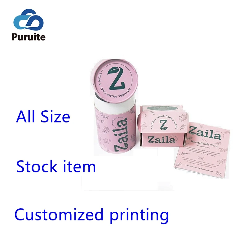 Custom Food Grade Candy Chocolate Cylinder Packaging Box Kraft Paper Tube For Food