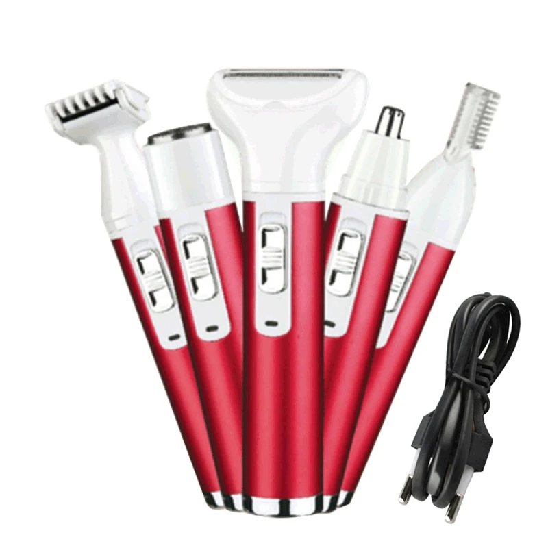 5 in 1 multifunction electric lady facial mini eyebrow epilator