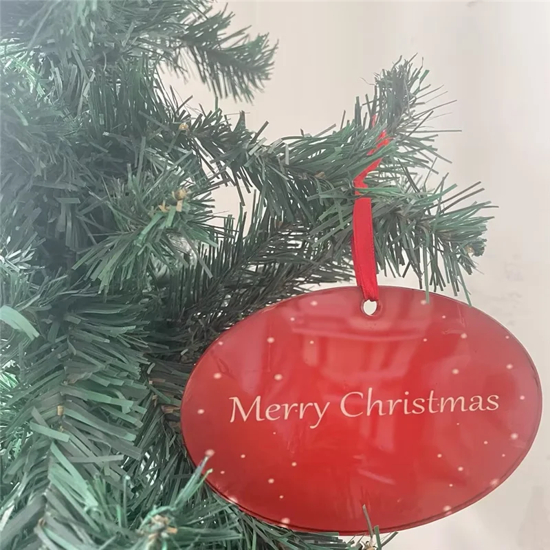 MDFSUB bert price 5mm thick Sublim Acrylic Pendant white Blank Sublimation Acrylic Christmas Ornaments fot Xmas Decorations