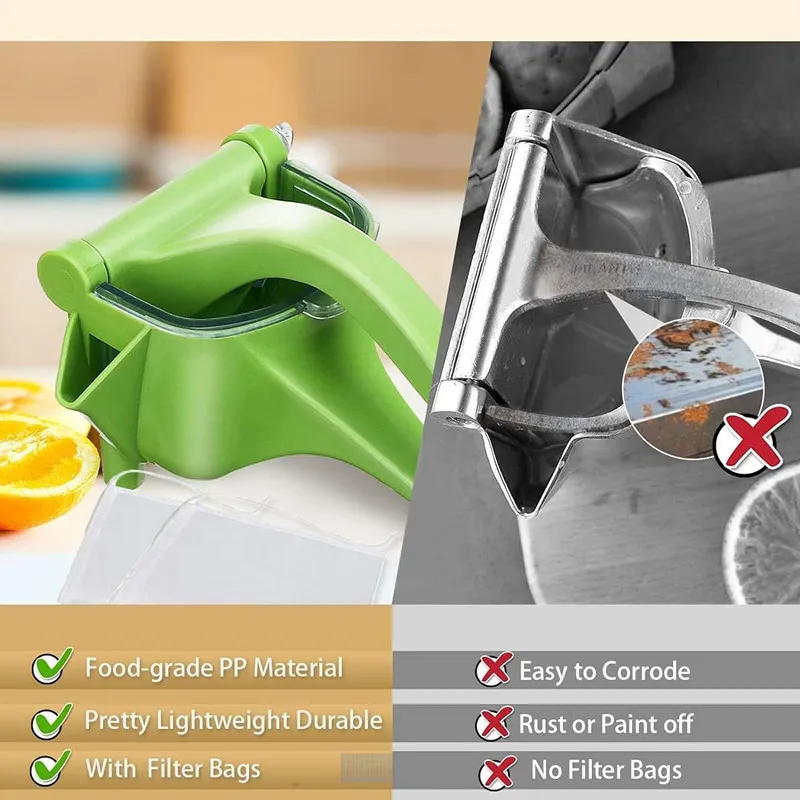 Plastic Manual Carrot Citrus Hand Blender  Juice Press Orange Fruit Lemon Squeezer Juicer Manually